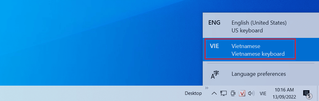 Gỡ bỏ bàn phím Tiếng Việt (Vietnamese keyboard) trên Windows 10
