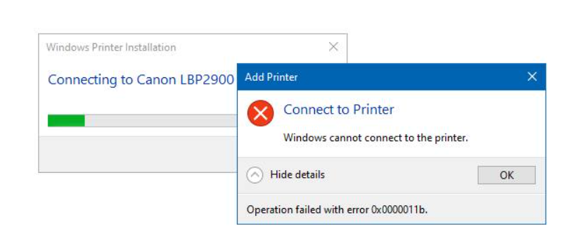 Fix lỗi kết nối máy in trên Windows 10/11 - error 0x0000011b