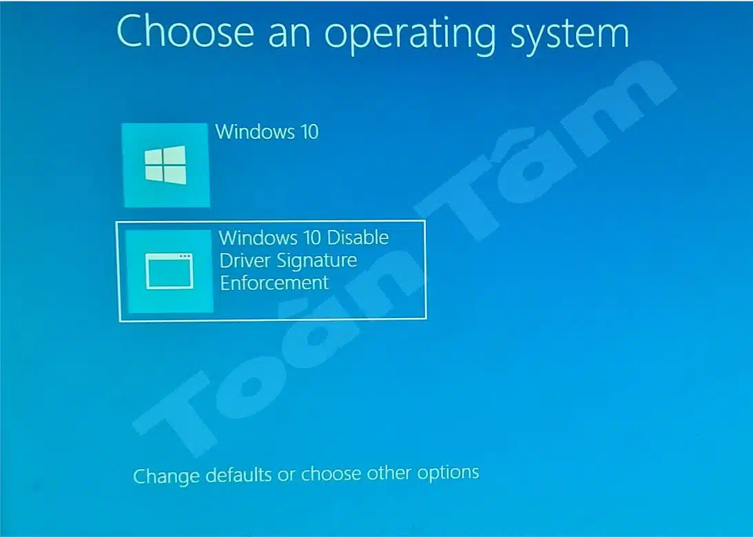 Thêm lựa chọn khởi động "Disable Driver Signature Enforcement" trên Windows 10/11
